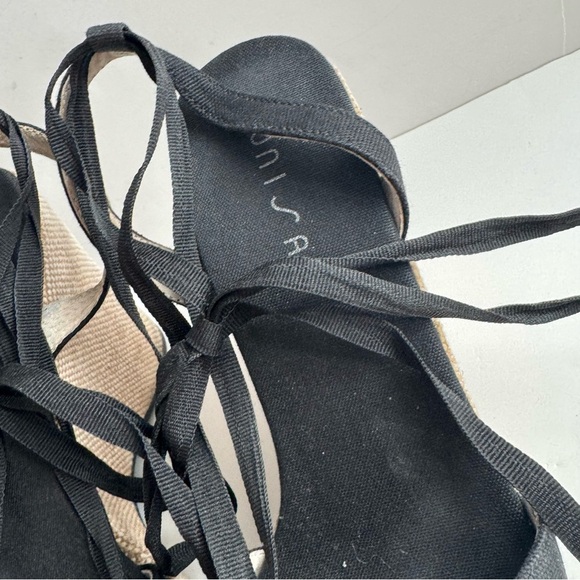 Unisa Elegant Black platform Wedge Sandals lace ankle - Picture 4 of 13